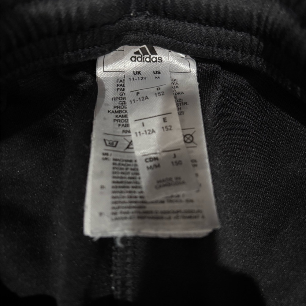Adidas Boy’s Black and White AeroReady Athletic Shorts - Picture 5 of 5